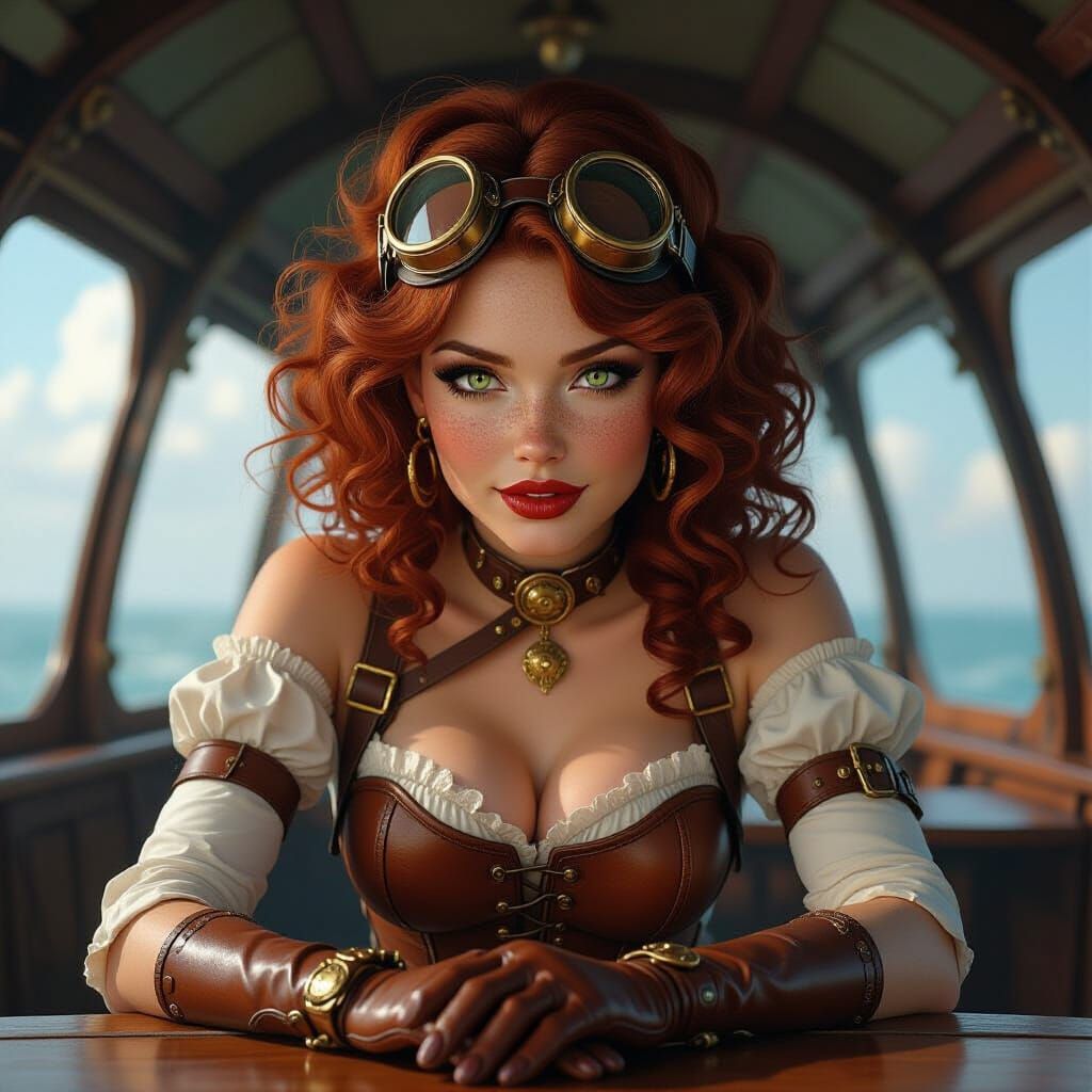 Steampunk Airship Captain Reveals a Secret