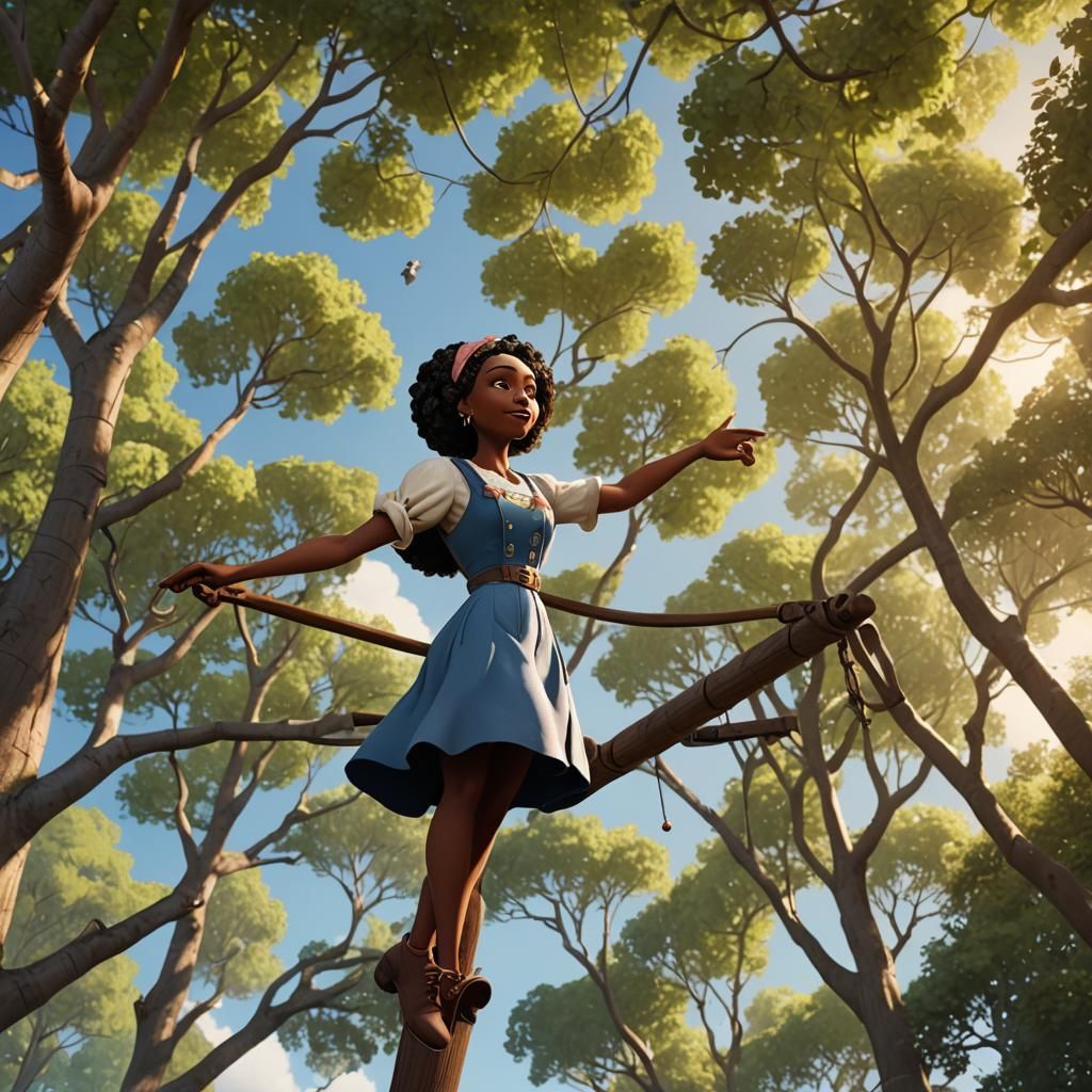 Juliet as Disney Princess in Overhead Crane Shot