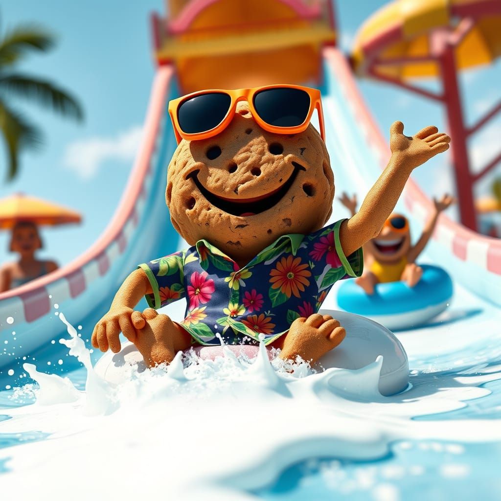 Cookie Character Adventures in Milk Waterpark