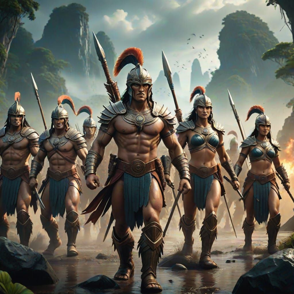 Amazon Warriors in Epic Cinematic Digital Art