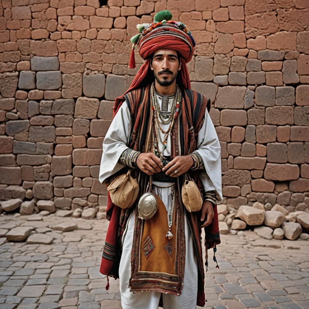Berber Man in Traditional Dress, Morocco