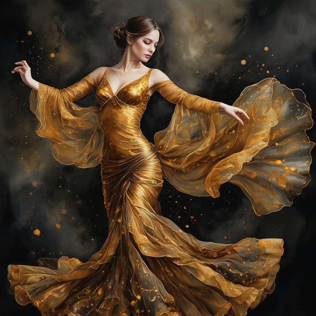 An ethereal fairy transformed into a Spanish Flamenco dancer...