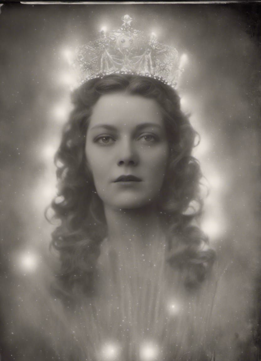 Ethereal Spirit Photo of Homecoming Queen in Daguerreotype S...