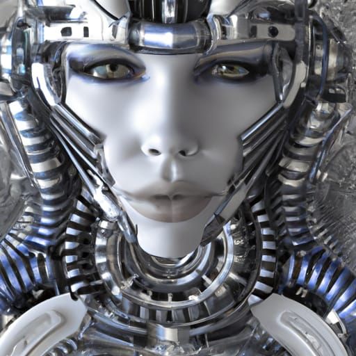 Biopunk Cyborg Transformation in Giger Style