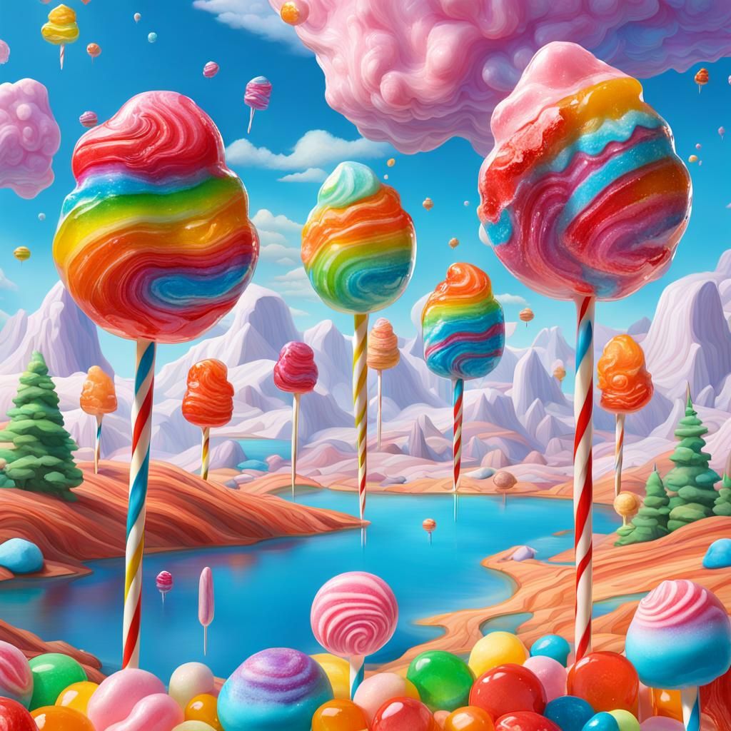 Candy Land: Lollipops and Swedish Fish Dreamscape