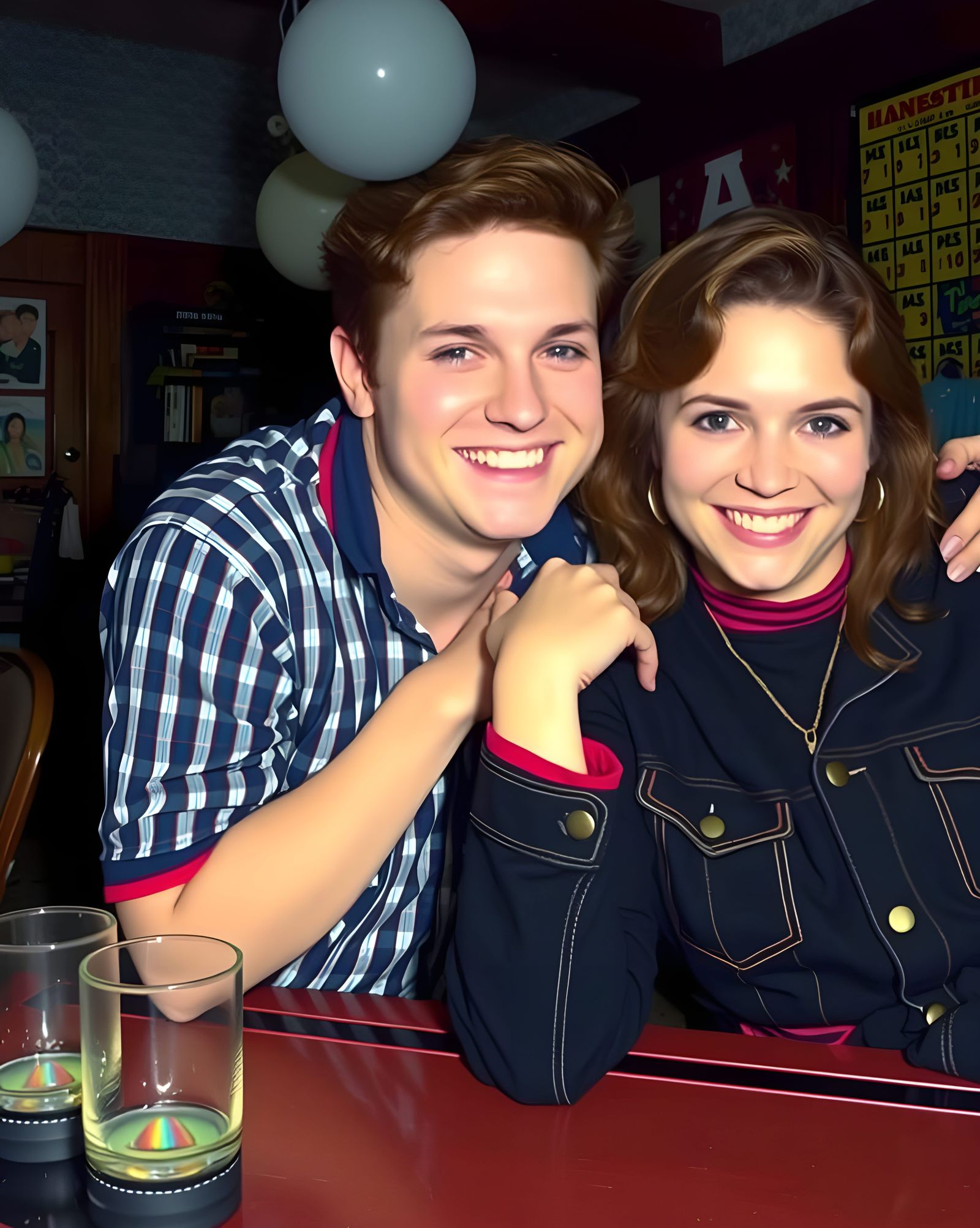 Quirky 90's Couple in Harmony