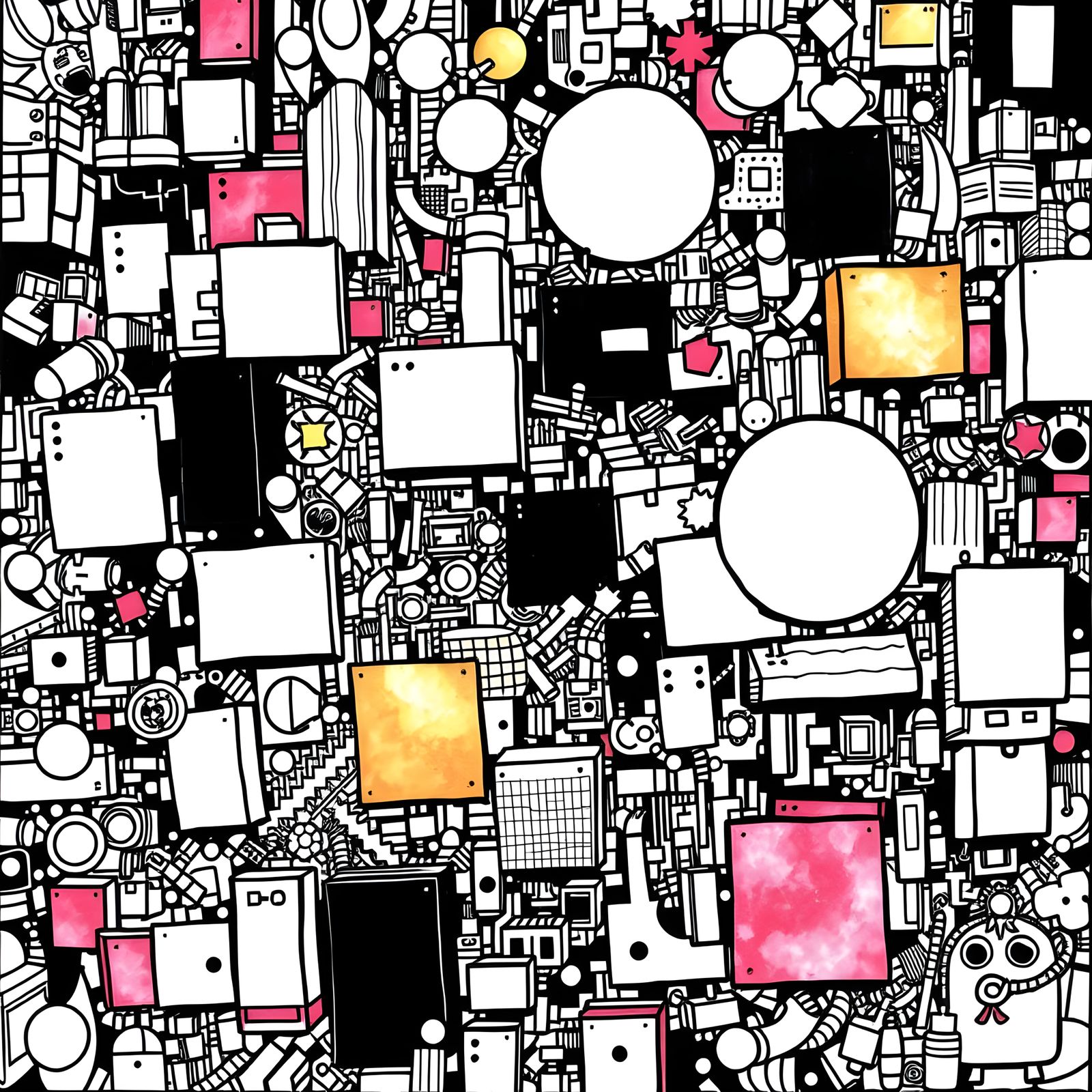 Energetic Abstract Explosion in Graphic Novel Style