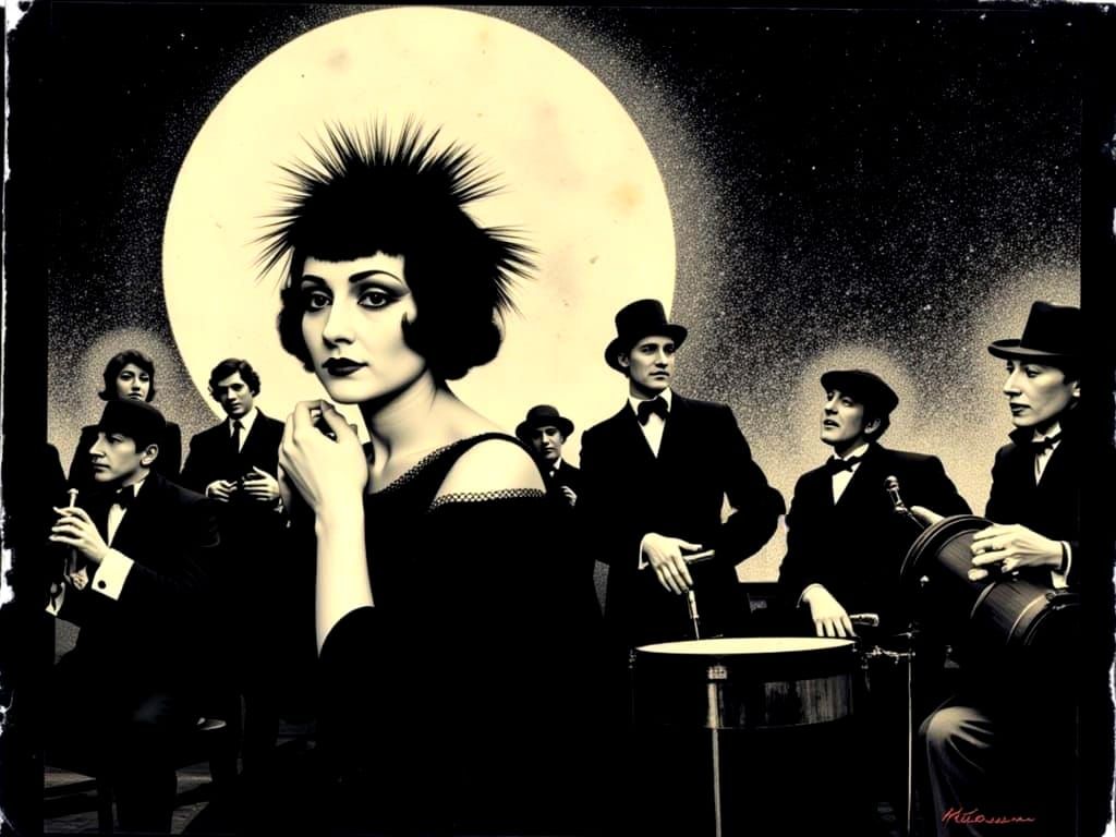 Berlin Cabaret Poster: Weimar Expressionism Nightlife