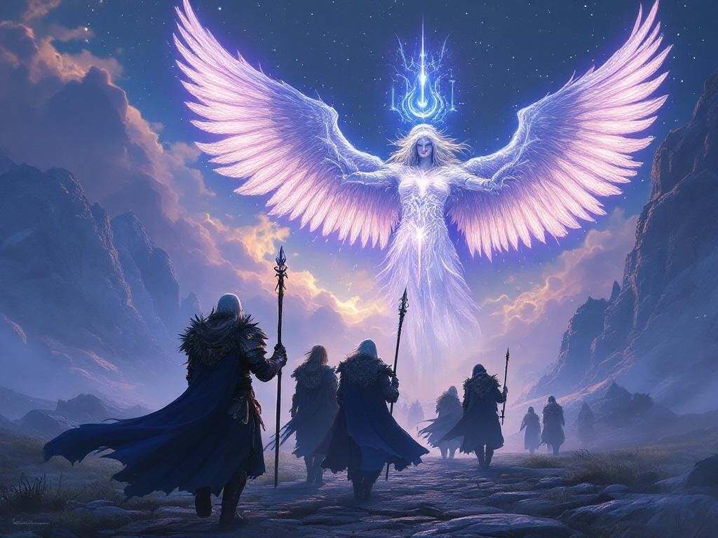 Heroic Skyrim Party Watched Over By Angel