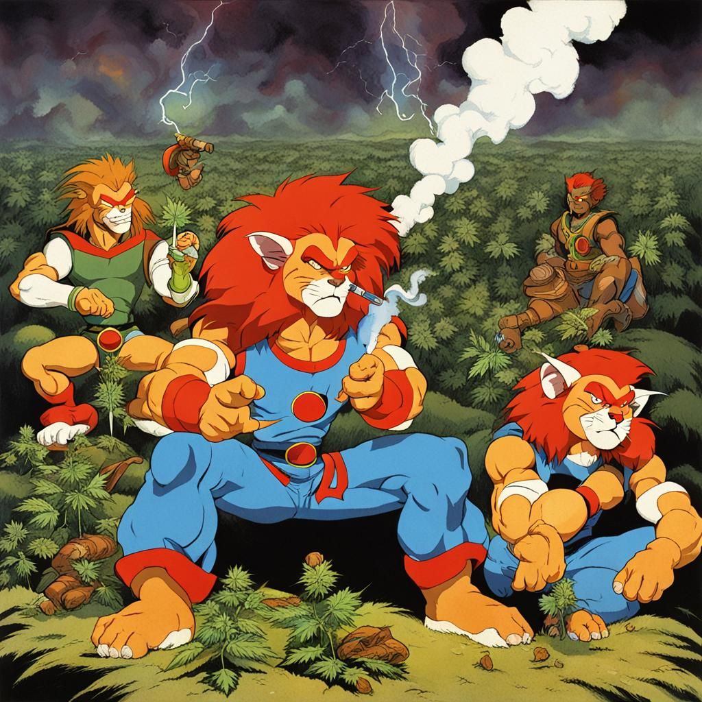 Thundercats Enjoy a Relaxed Moment in a Groovy Setting