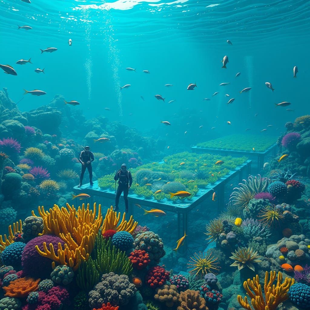 Vibrant Marine Farm Concept Art
