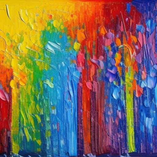 Taste the Rainbow: Expressionist Impasto Oil Painting