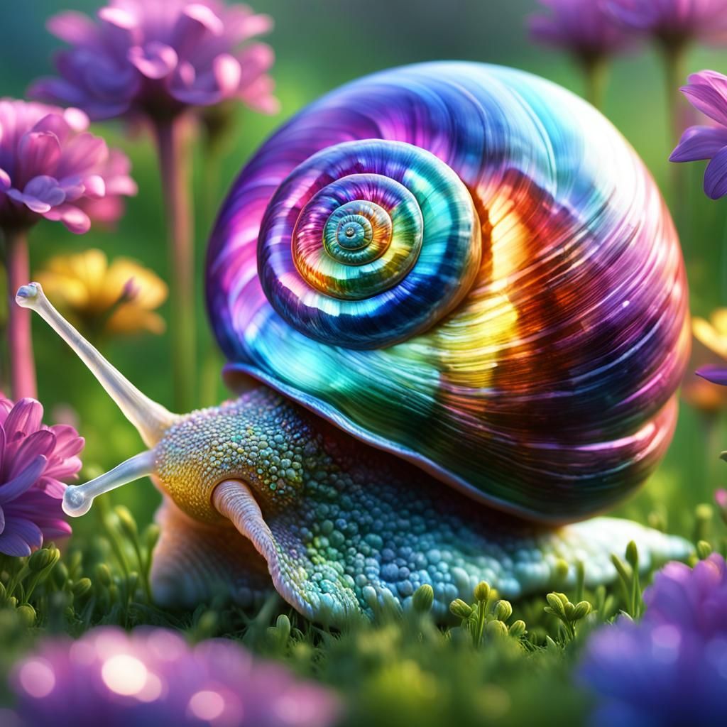 An Iridescent Snail