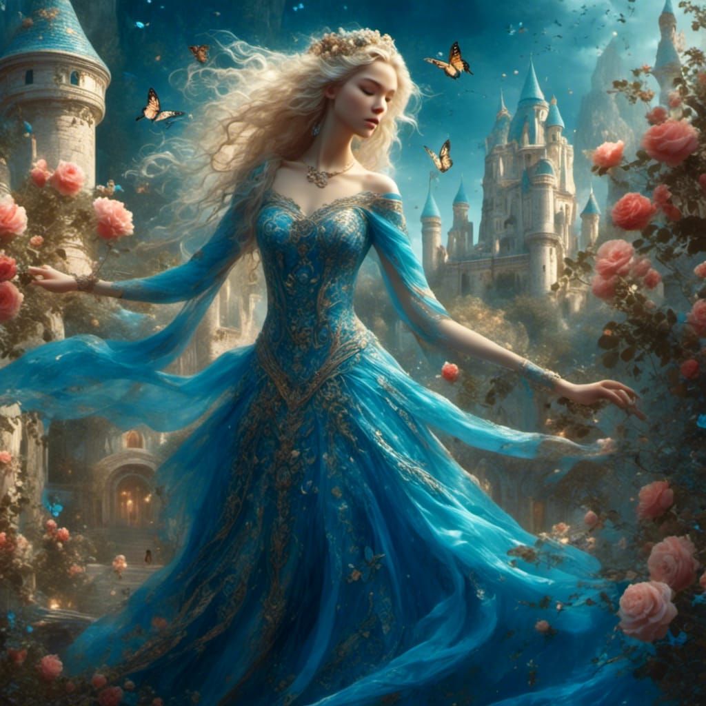 Fairy Woman and Elf in Castle Room