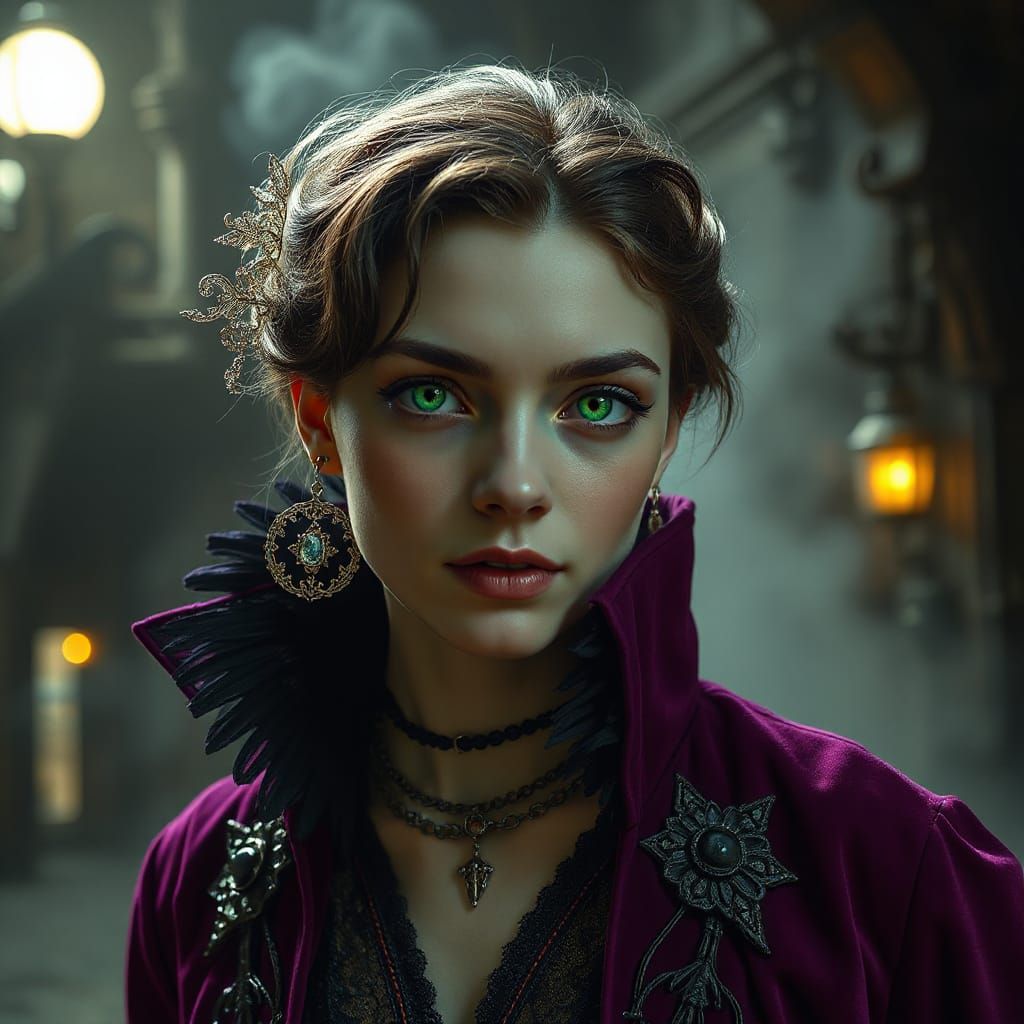 Ethereal Vampire in Gothic Dreamscape