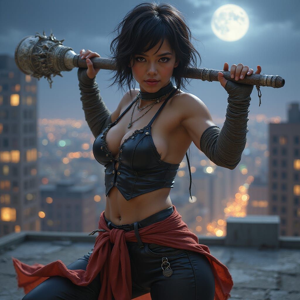 Mystical Daredevil in Midnight Leather