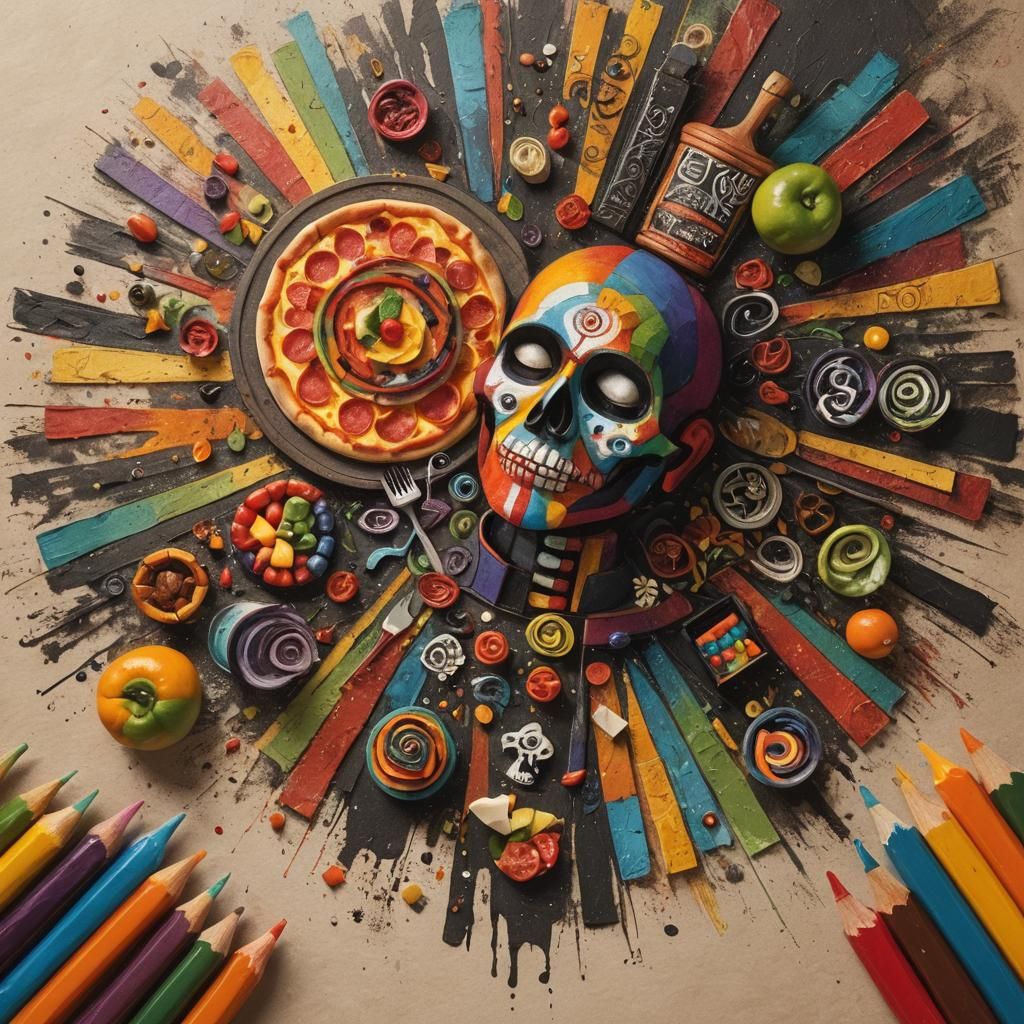 Cubist Death Chef's Dia De Los Muertos Pizza