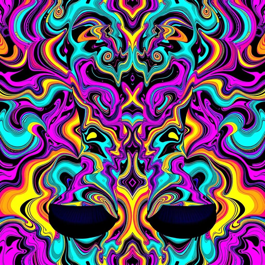 Eye-Catching Glitchcore Pattern for Sock Design