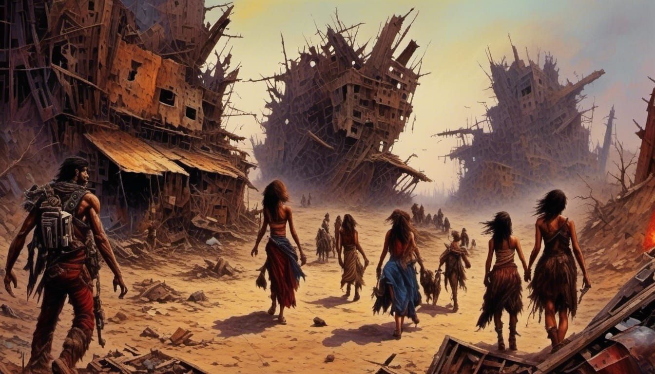 Post-Apocalyptic Desert Journey of Gypsy Warriors