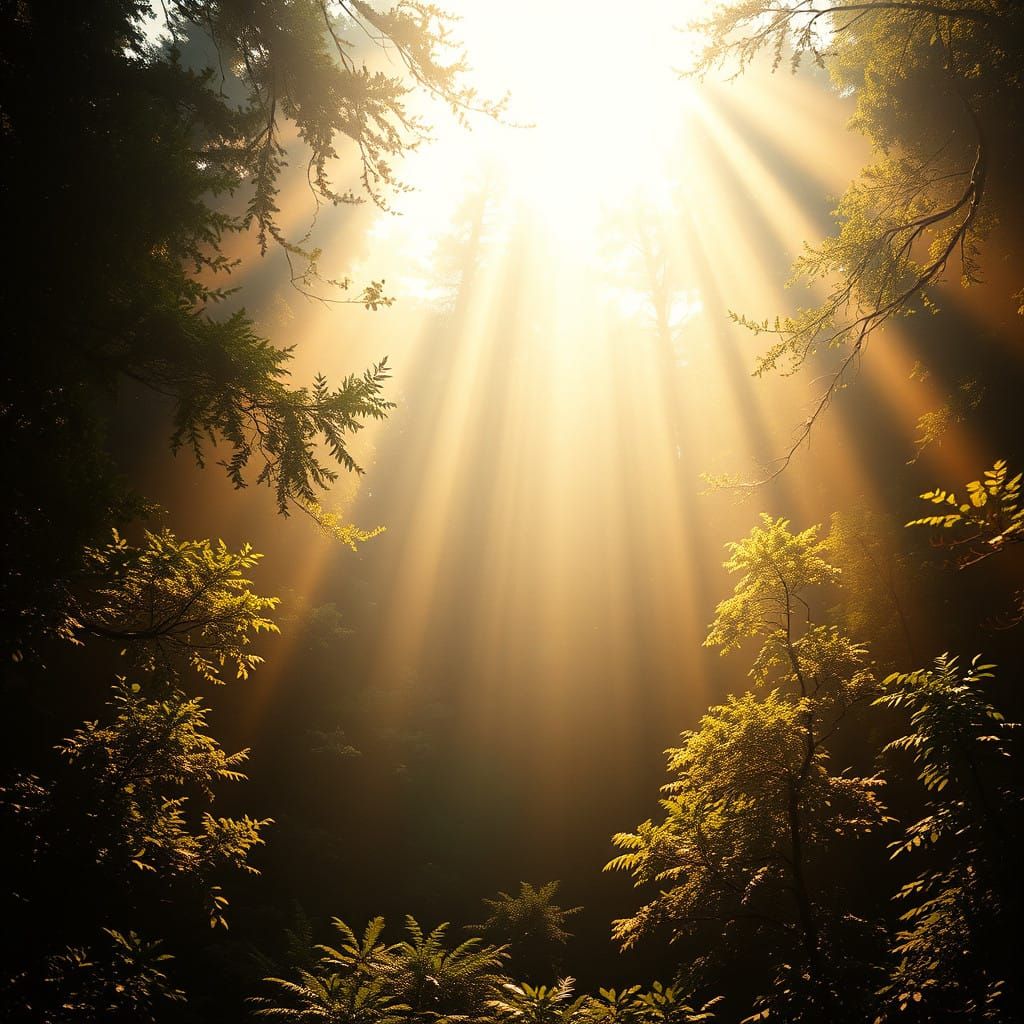 Surreal Forest Landscape in Cinematic Style