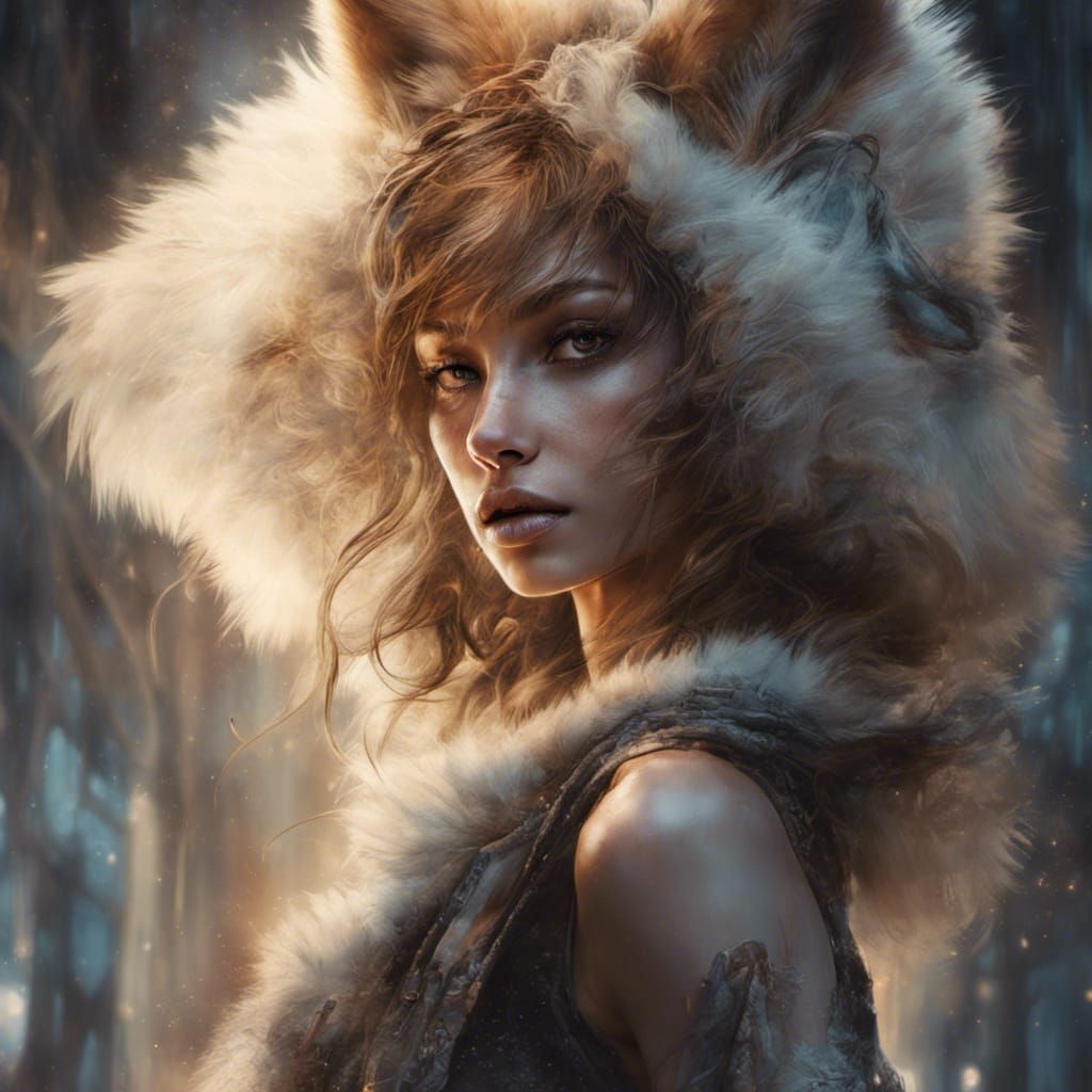 Gorgeous Anthropomorphic Vixen in Urban Style