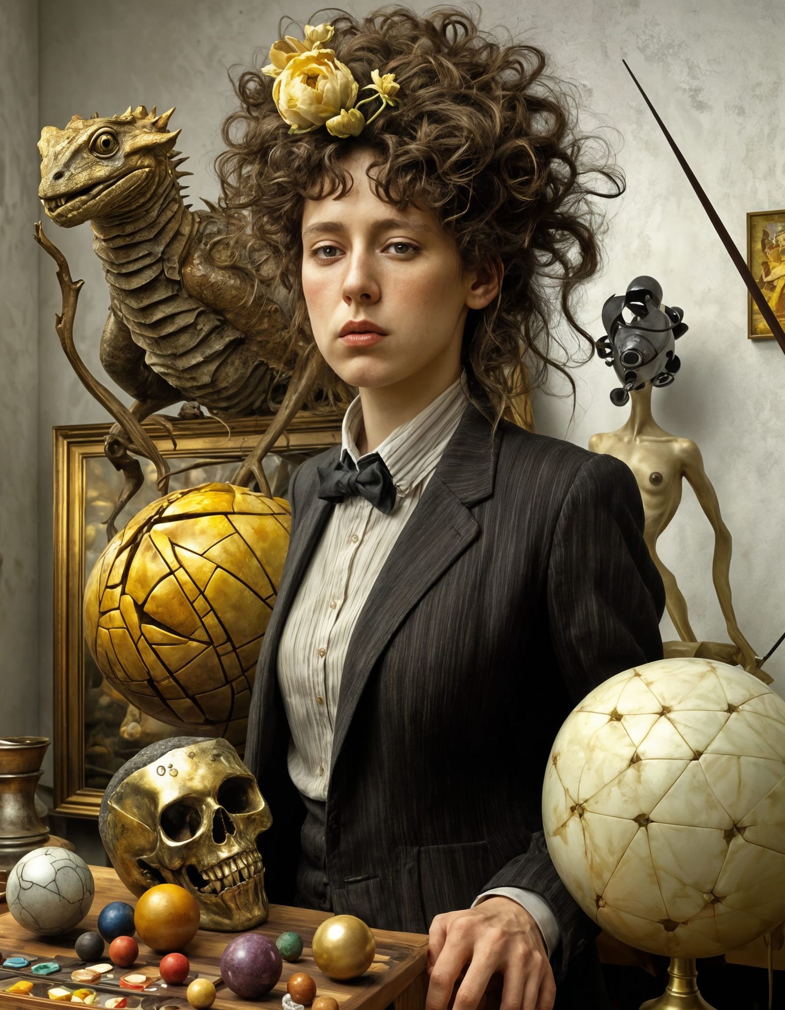 Vibrant Hyperreal Painting in the Style of Klimt