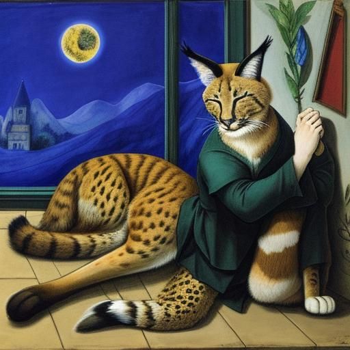 Surreal Caracal's Gentle Sleep, Inspired by Masters