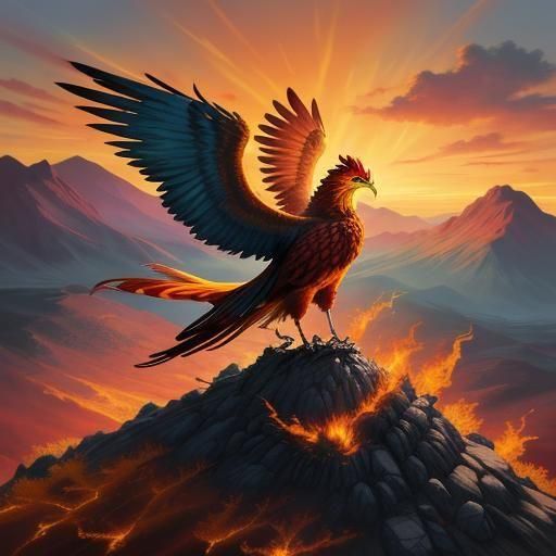 Phoenix Rising: Majestic Bird Takes Flight