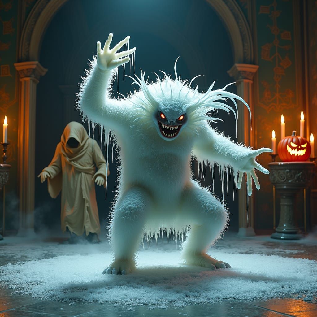 Snow Monster Breakdance Battle in Dracula's Castle
