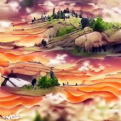 Naruto in Forest Landscape as Digital Art