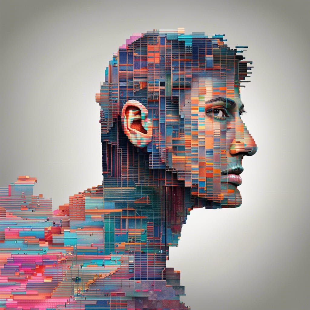 Glitch Art Portraits with Digital Illustration Effects