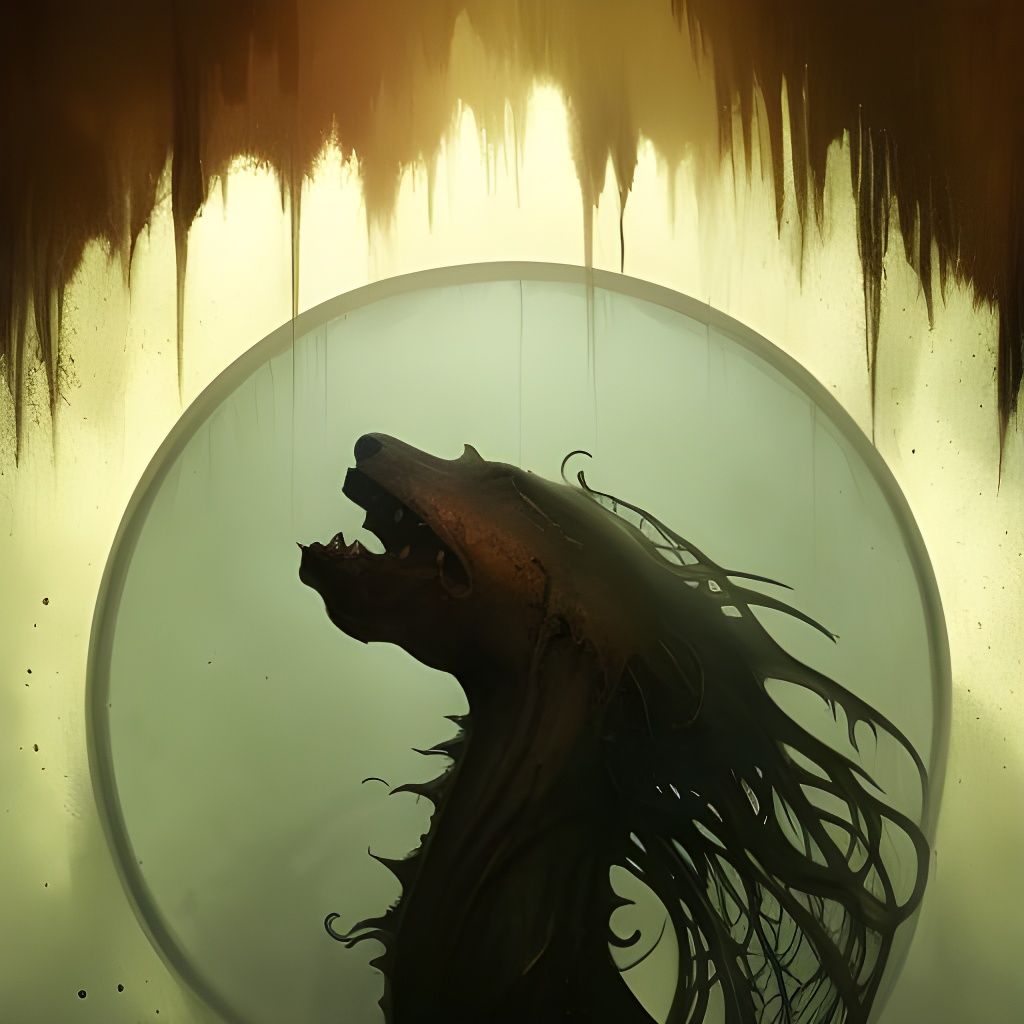 Horror Kelpie in Dark Fantasy Style