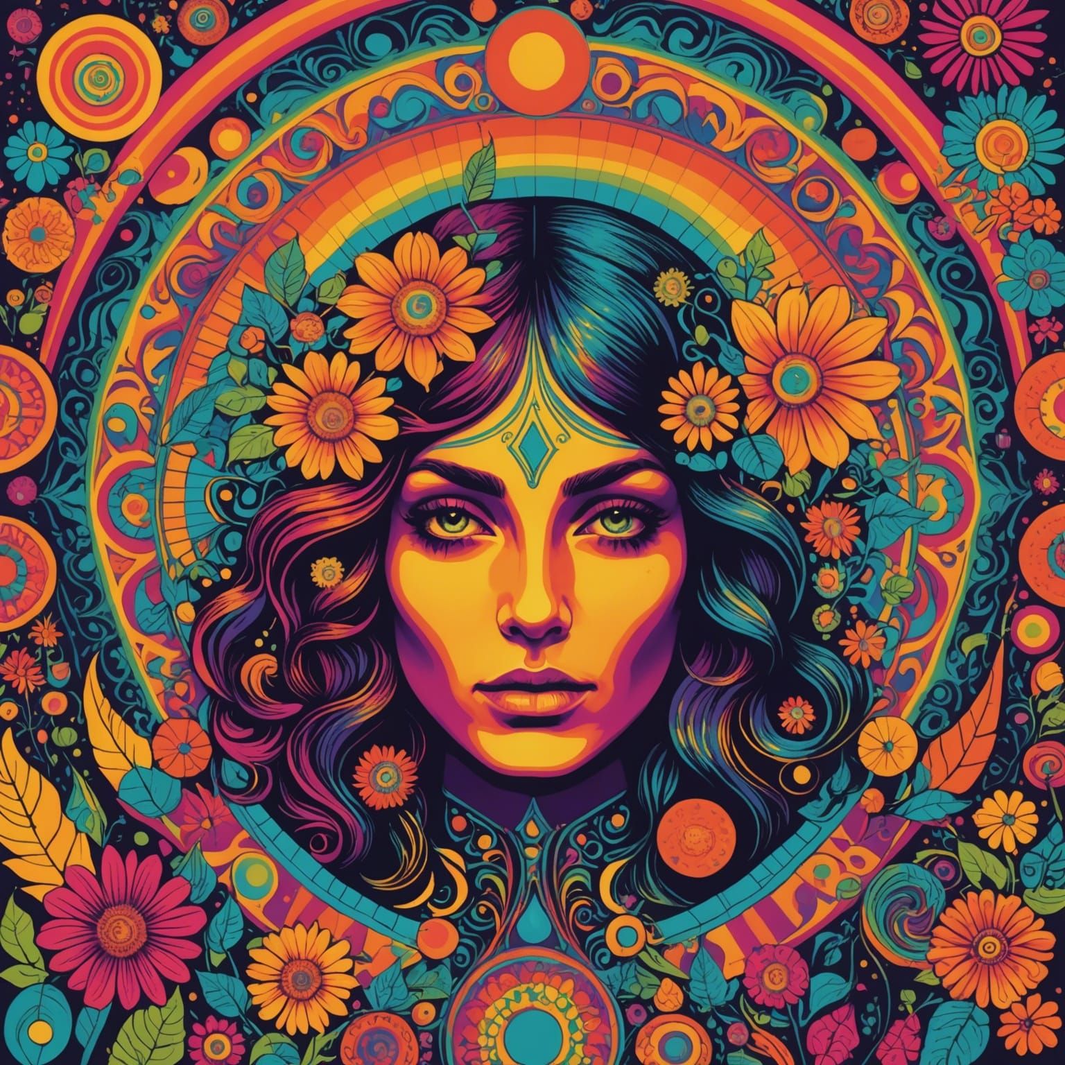 Psychedelic September: A Vibrant AI-Generated Dreamscape