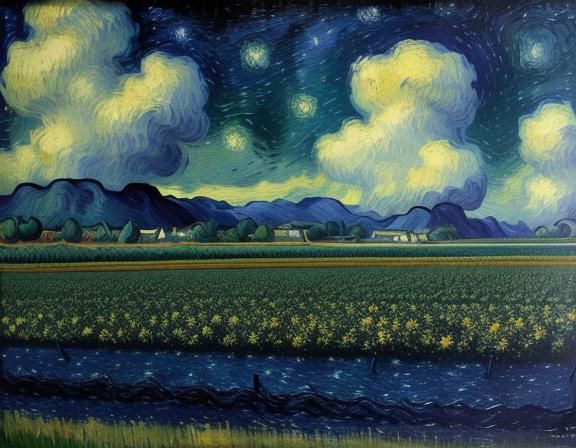 Cloudy Day as Impasto Painting