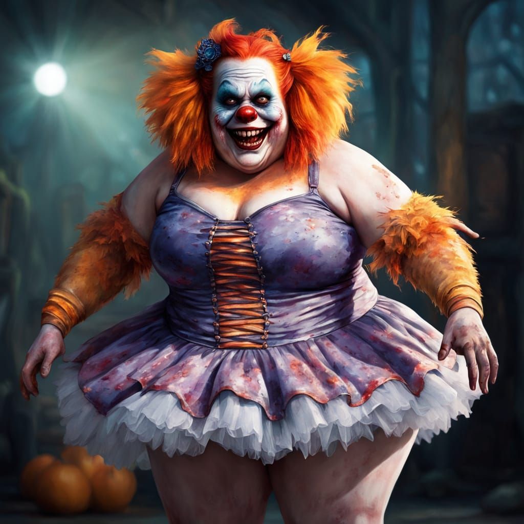 Hyper-Realistic Zombie Monkey Clown Ballerina Concept Art