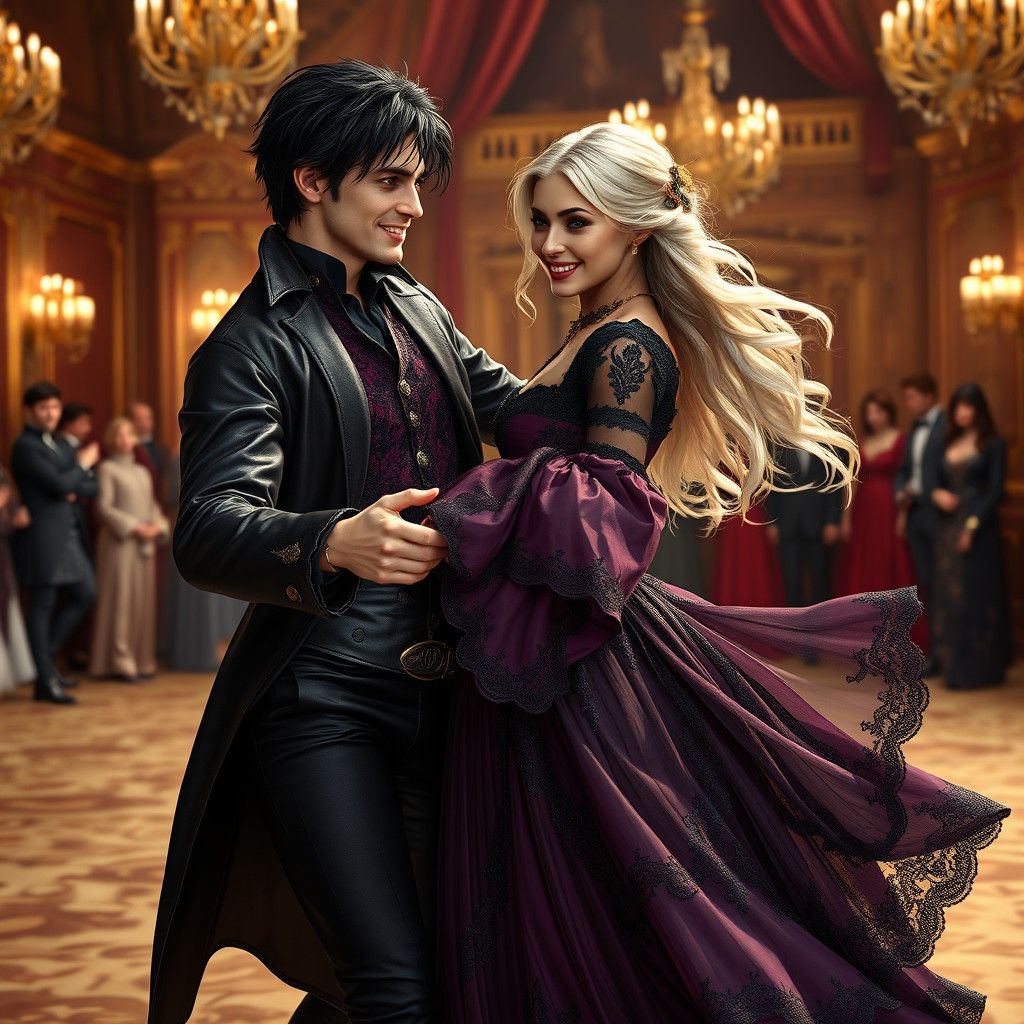 Vampire Ballroom Dance in Opulent Medieval Style