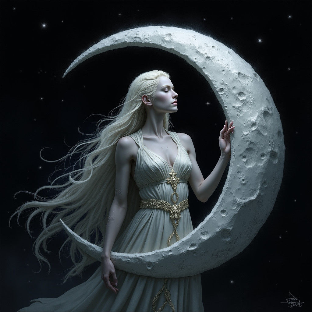 Elven Goddess of the Moon: Junera, Sovereign of Night
