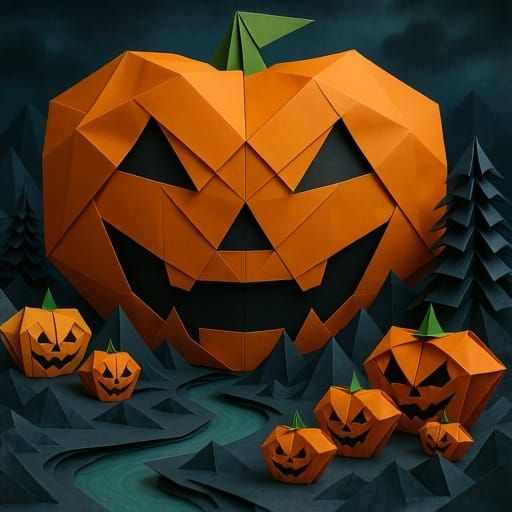 halloween origamiscape
