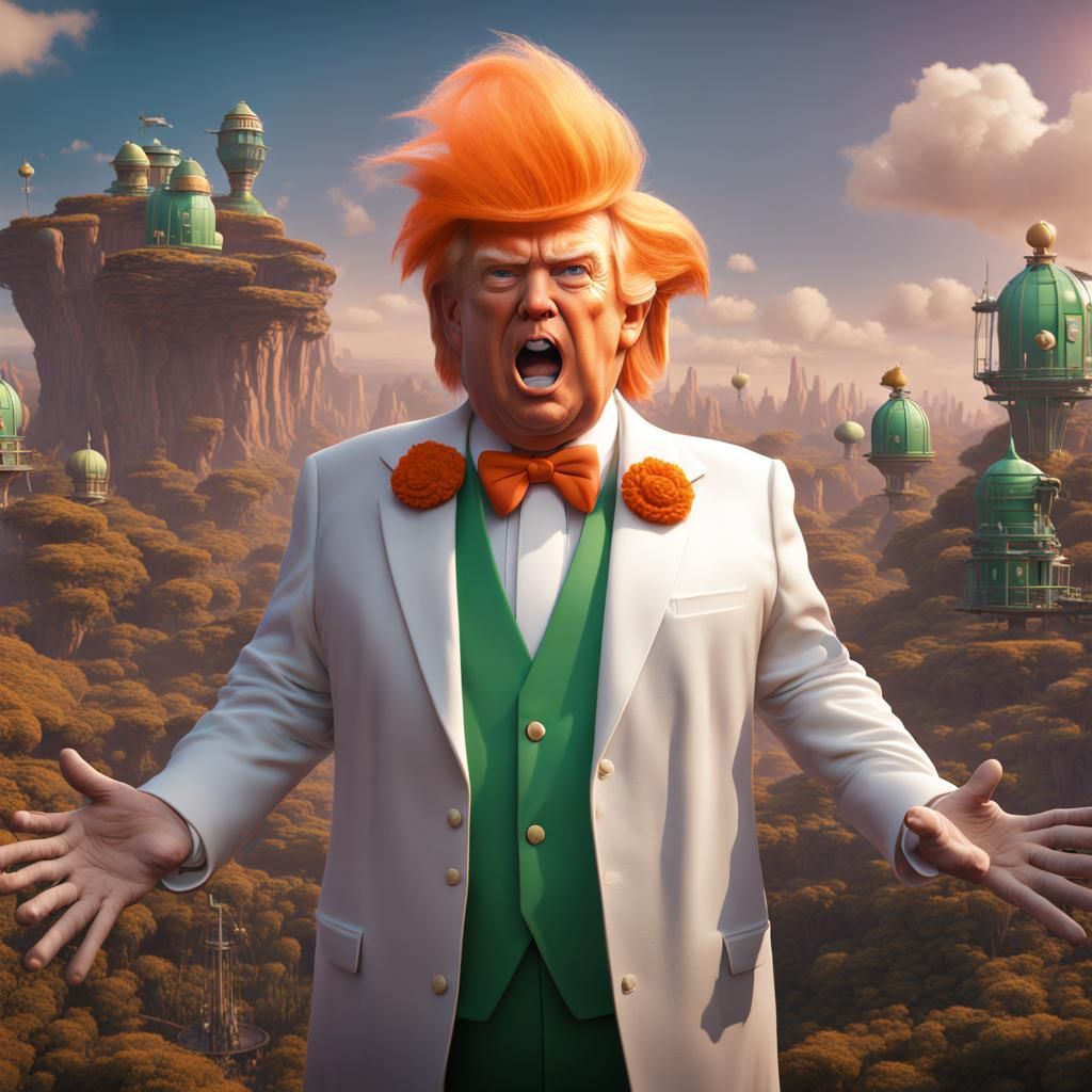 Donald Trump as Oompa Loompa: Fantasy Concept Art