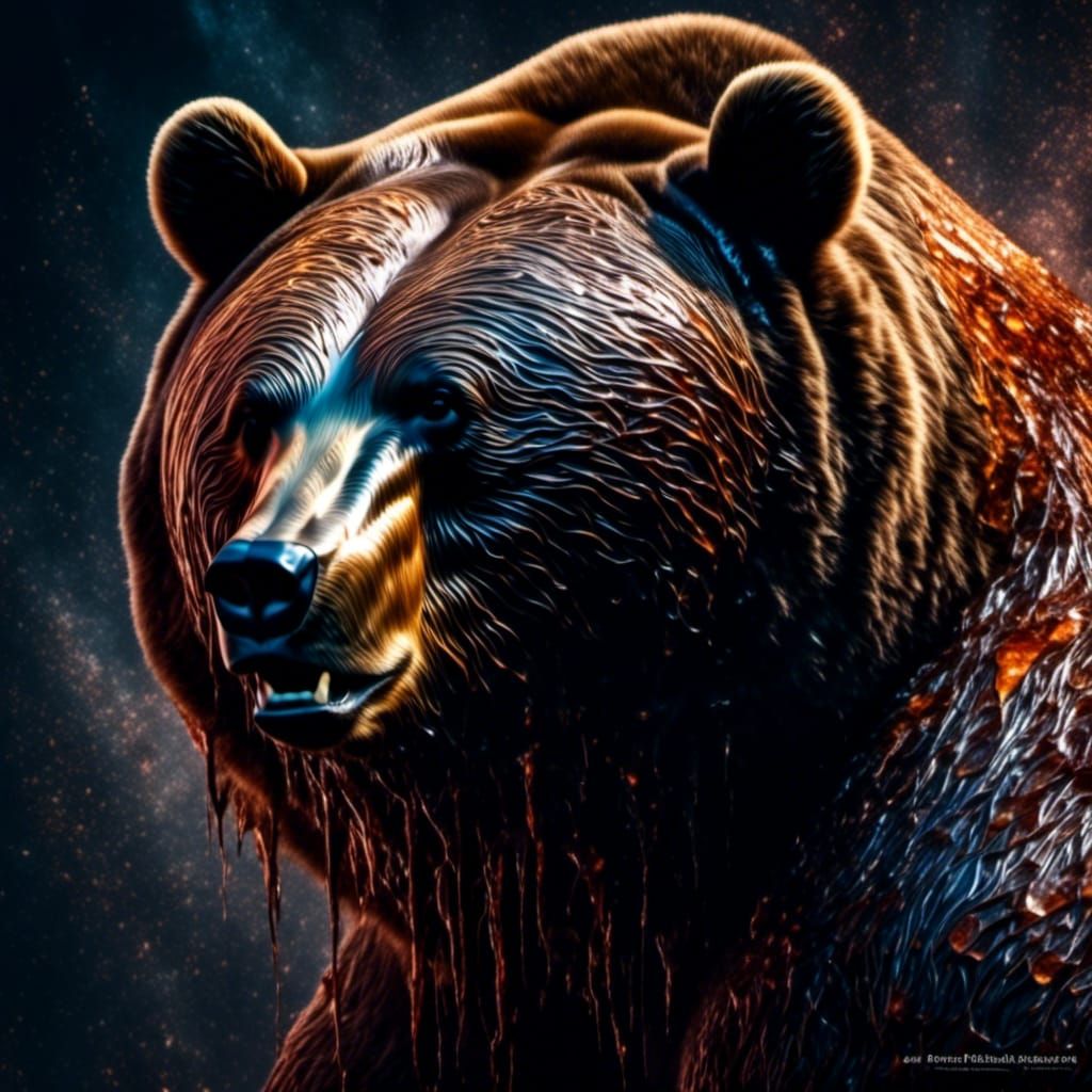 Majestic Bear in Photorealistic Wildlife Art
