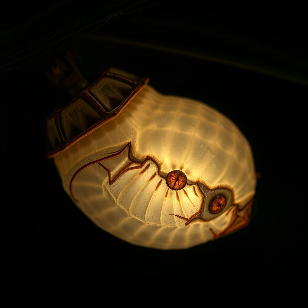 Hyperrealistic Chrysalis Close-Up in Dramatic Lighting