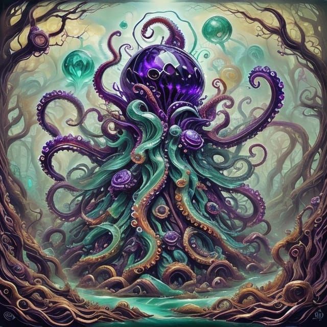 Surreal Landscape of Twisted Platinum Bubbles and Ammonite S...