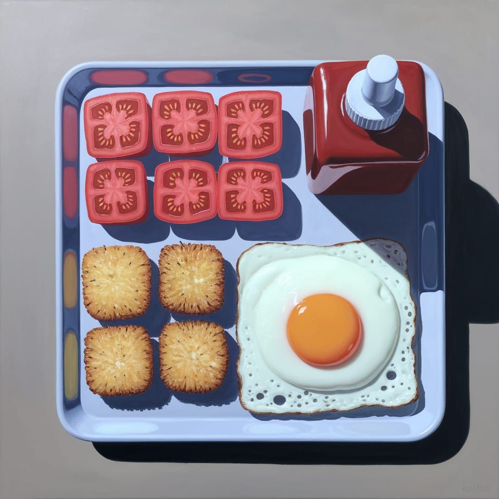 Square Cuisine in Hyperrealistic Detail