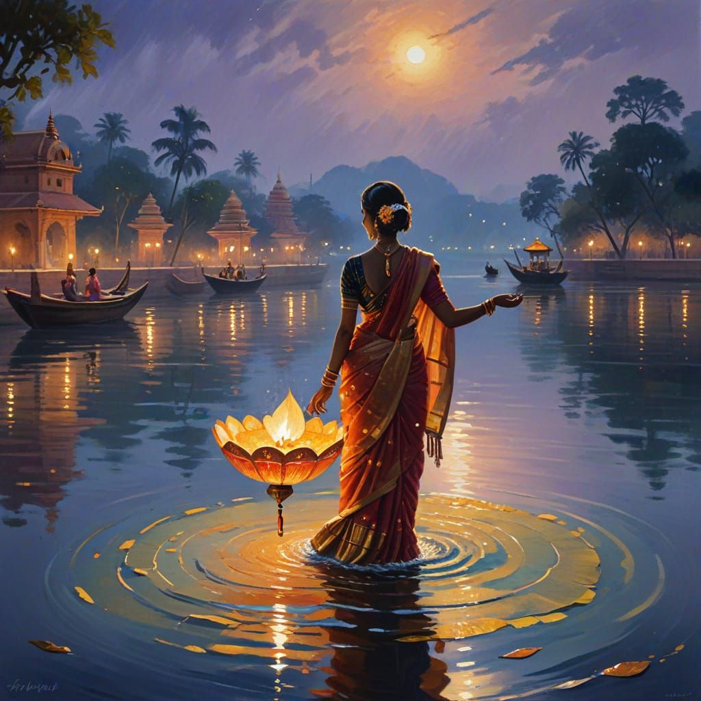 Ethereal Banarasi Goddess by Gouache Masterpiece