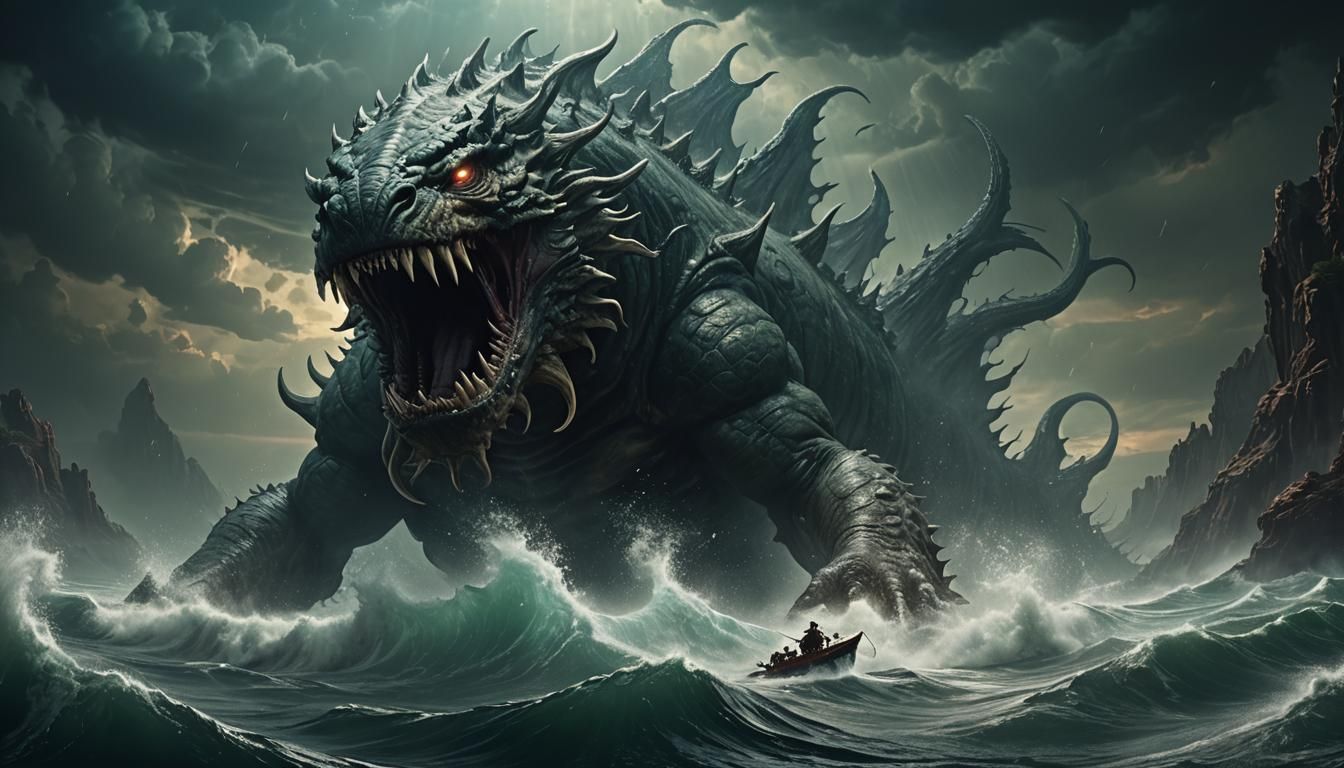 Cetus Sea Monster Rises: Digital Matte Painting