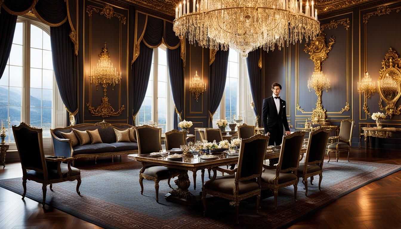 Grand Castle Study in Royal Opulence, Pixar-Inspired 3D Art