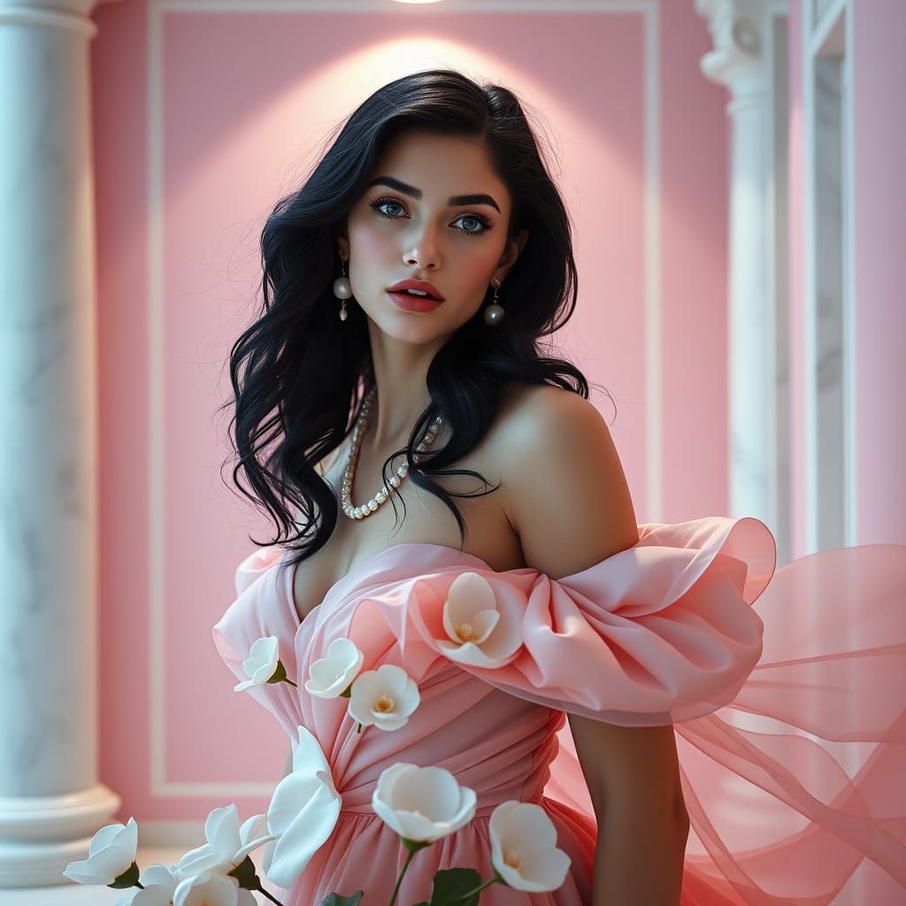 A captivating anime-inspired cinematic portrait showcases a ...