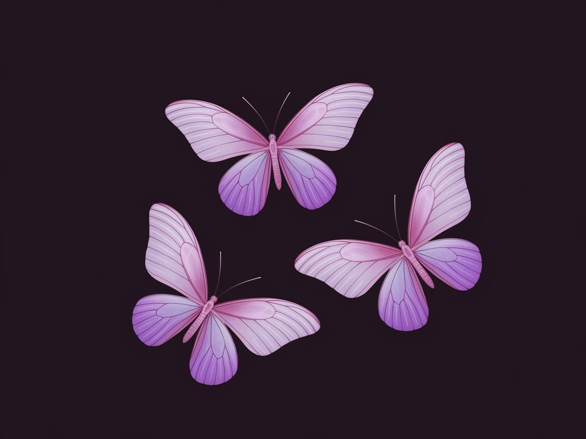 Ethereal Translucent Butterflies in Shades of Pink