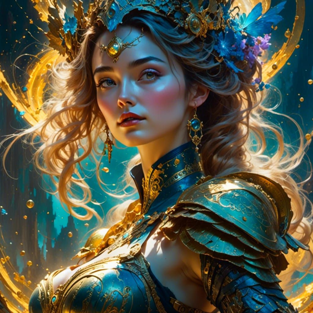 Portrait of Radiant IvyStarlight in Pin-Up Style