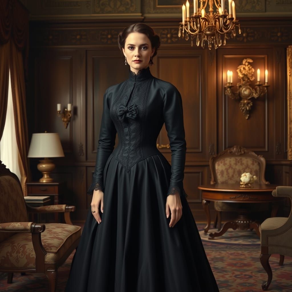 Elegant Victorian Lady in Lavish Setting